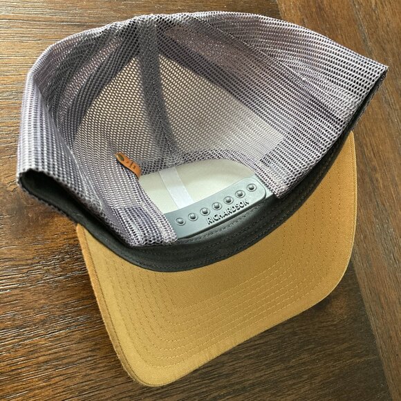 Life's An Adventure, Enjoy The Ride Soundwave Beige/Gray/Amber Trucker Hat - Picture 4 of 4